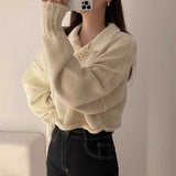 ボタンポロカットオフニット