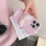 【MagSafe対応】ドットラウンドエンジェルiPhoneケース