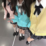 無地カラースクールカーディガン