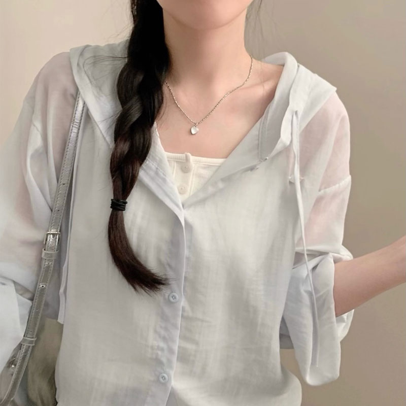 シアーラッシュガードシャツパーカー