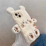 しろくまぬいぐるみiPhoneケース