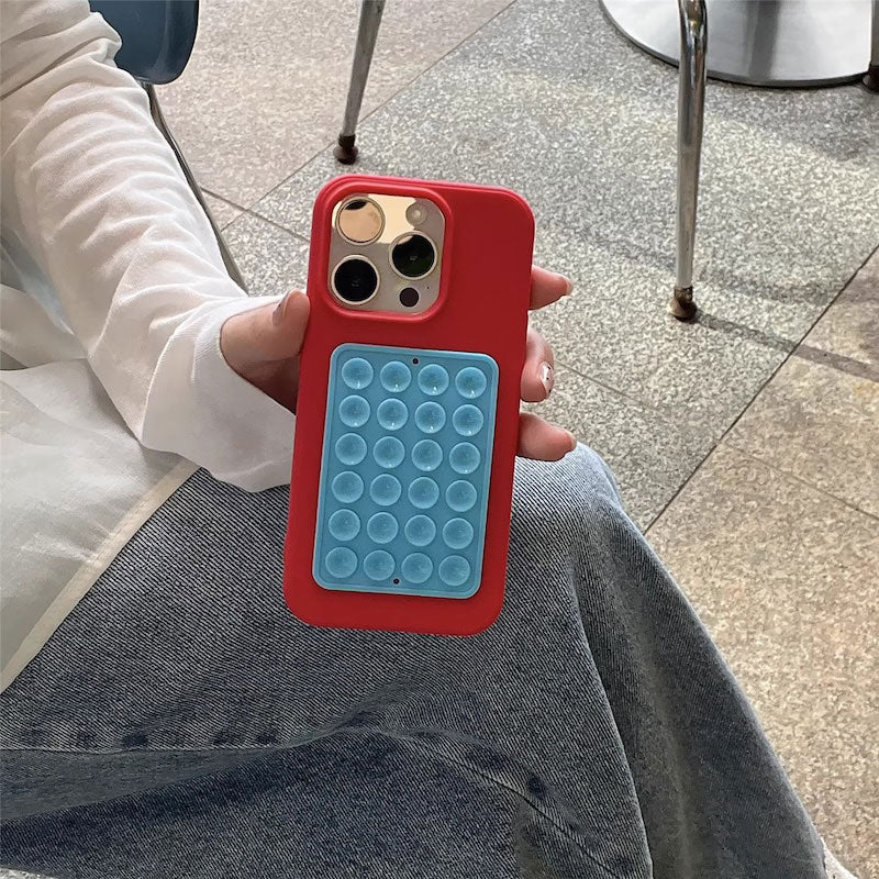 【iPhone17対応】ハートコントラスト吸盤iPhoneケース