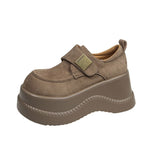 スウェードベルトハイソールローファー