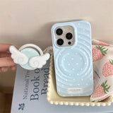 【MagSafe対応】ドットラウンドエンジェルiPhoneケース