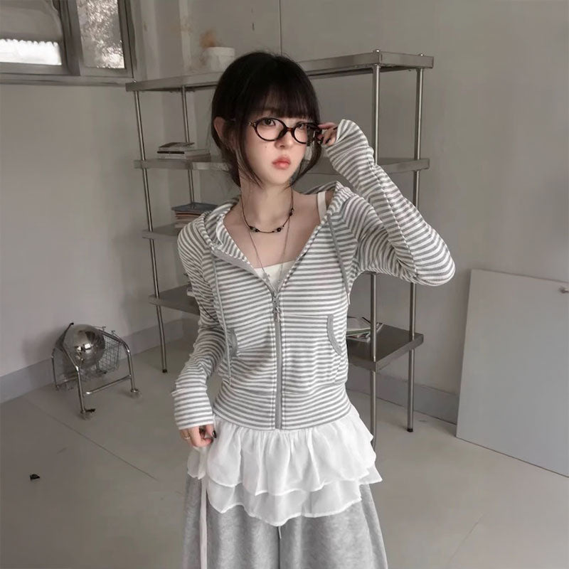 ライトフィットボーダーパーカー