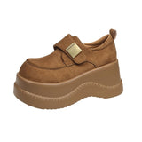 スウェードベルトハイソールローファー