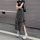 小花スリットロングスカート