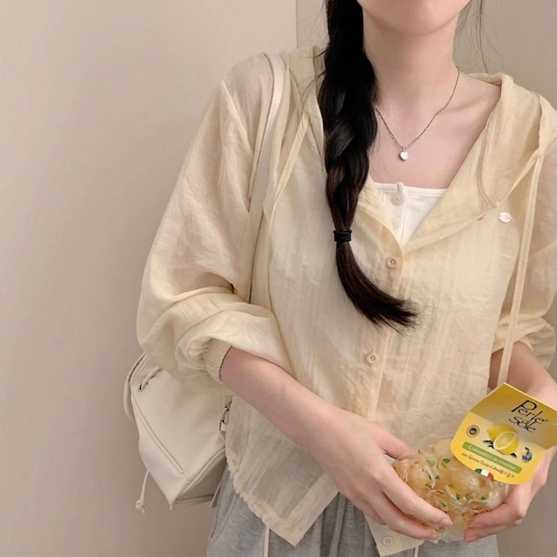 シアーラッシュガードシャツパーカー