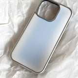 アイスブルーパターンiPhoneケース