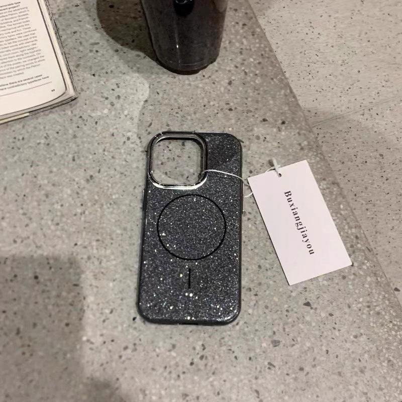 【iPhone17対応】【MagSafe対応】スパークリングラメiPhoneケース