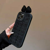 【iPhone17対応】トップリボンツイードiPhoneケース