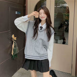 シンプルカラーニットベスト