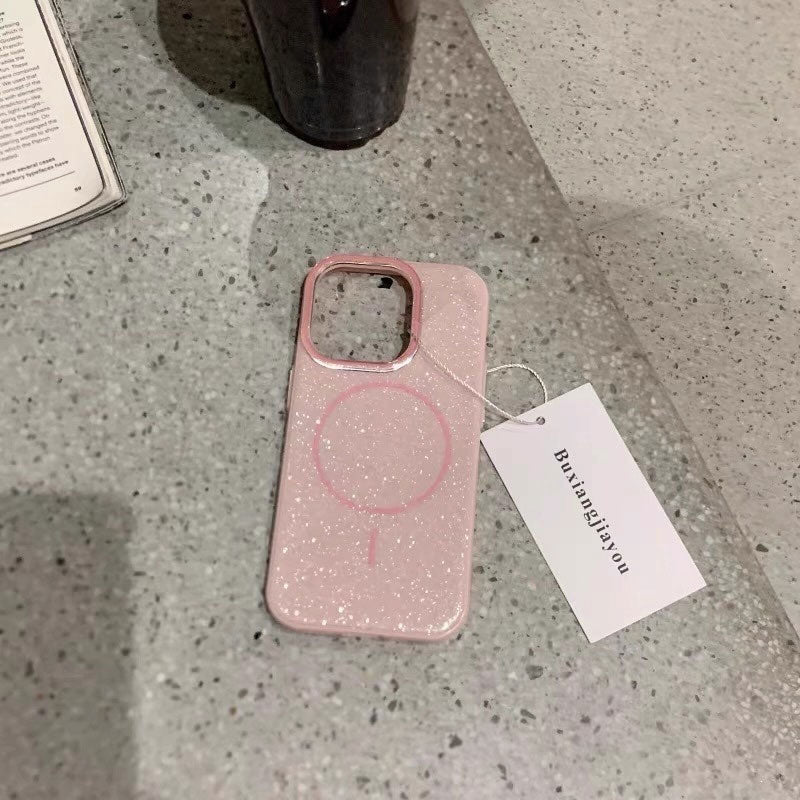 【iPhone17対応】【MagSafe対応】スパークリングラメiPhoneケース