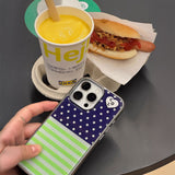 ドットボーダーバイカラーiPhoneケース