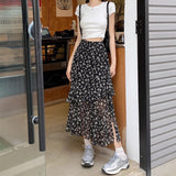 小花スリットロングスカート