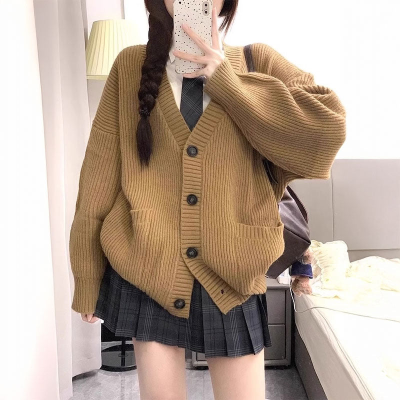 オータムリブカーディガン