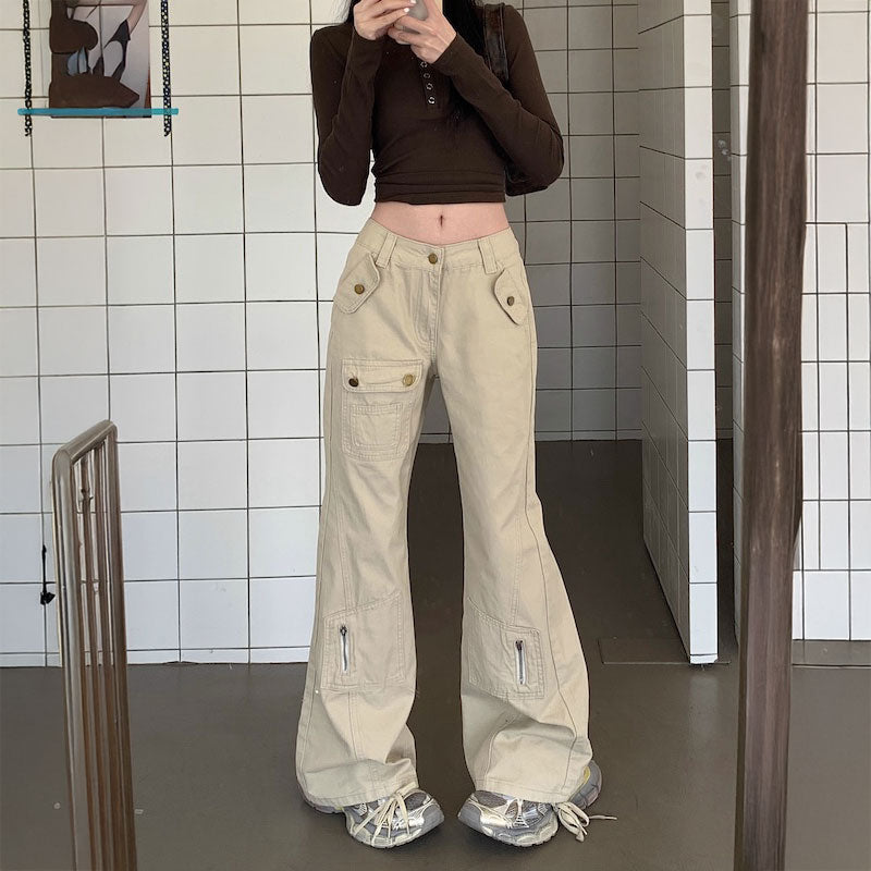 スリムフィットフレアカーゴパンツ