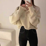 ボタンポロカットオフニット