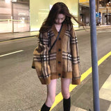 ヴィンテージチェックシャギーカーディガン