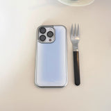 アイスブルーパターンiPhoneケース