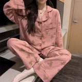 ベアパターントリムラインルームウェア