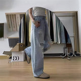 ダメージレースアジャストデニム