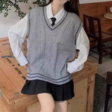 シンプルカラーニットベスト