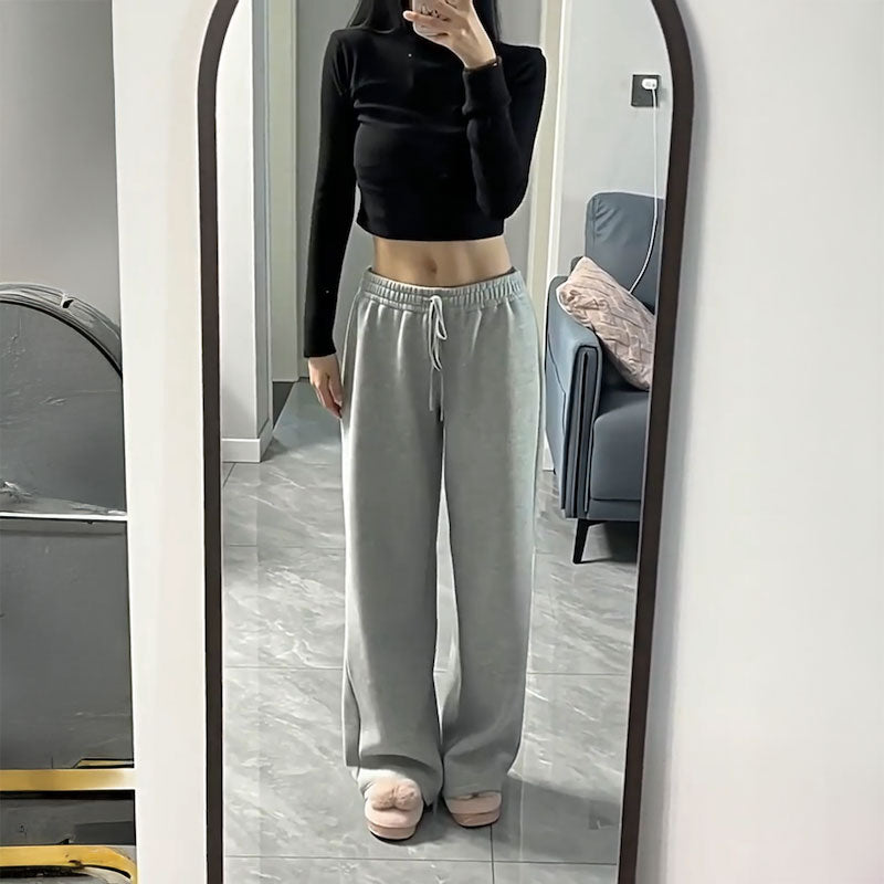 カジュアルストレートスウェットパンツ