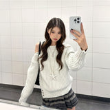 ワンショルダーローゲージニット