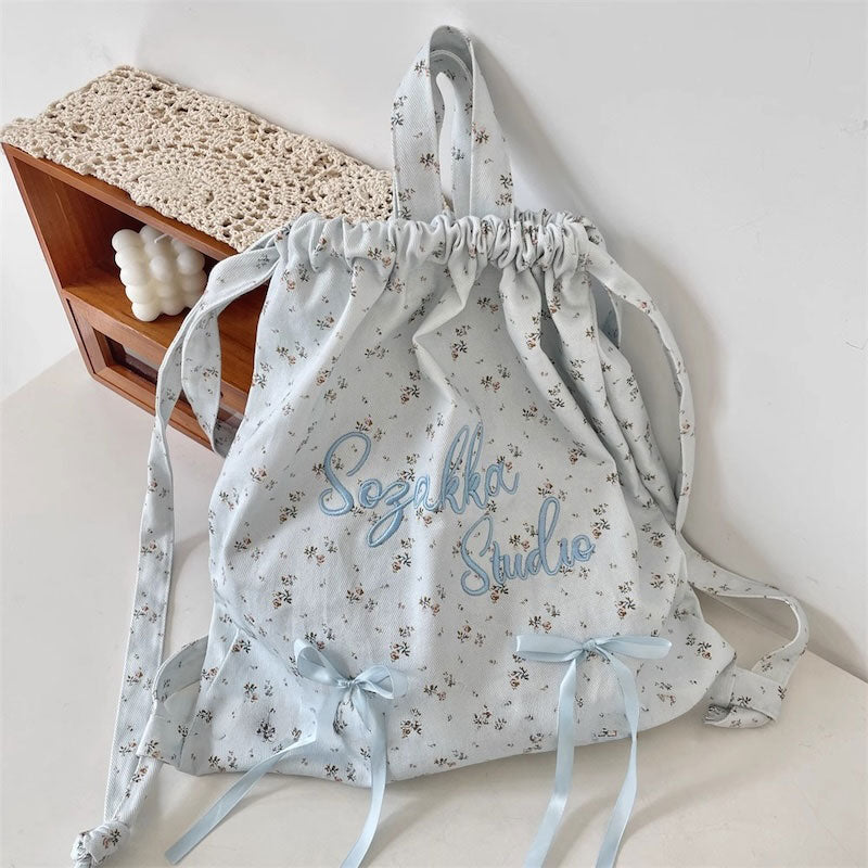 フローラルリボンナップザック