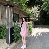 ホルダーネックドロストバルーンワンピース