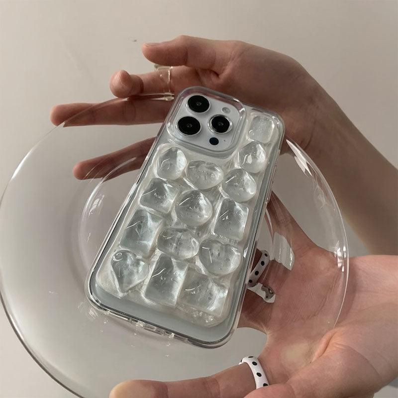 【iPhone17対応】クリアアイスブロックiPhoneケース