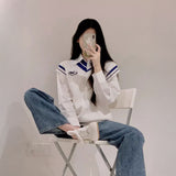 ブルーホワイトニットベスト