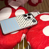 ドットボーダーバイカラーiPhoneケース