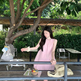 ホルダーネックドロストバルーンワンピース