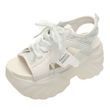 シアーリボンレーススポーツサンダル