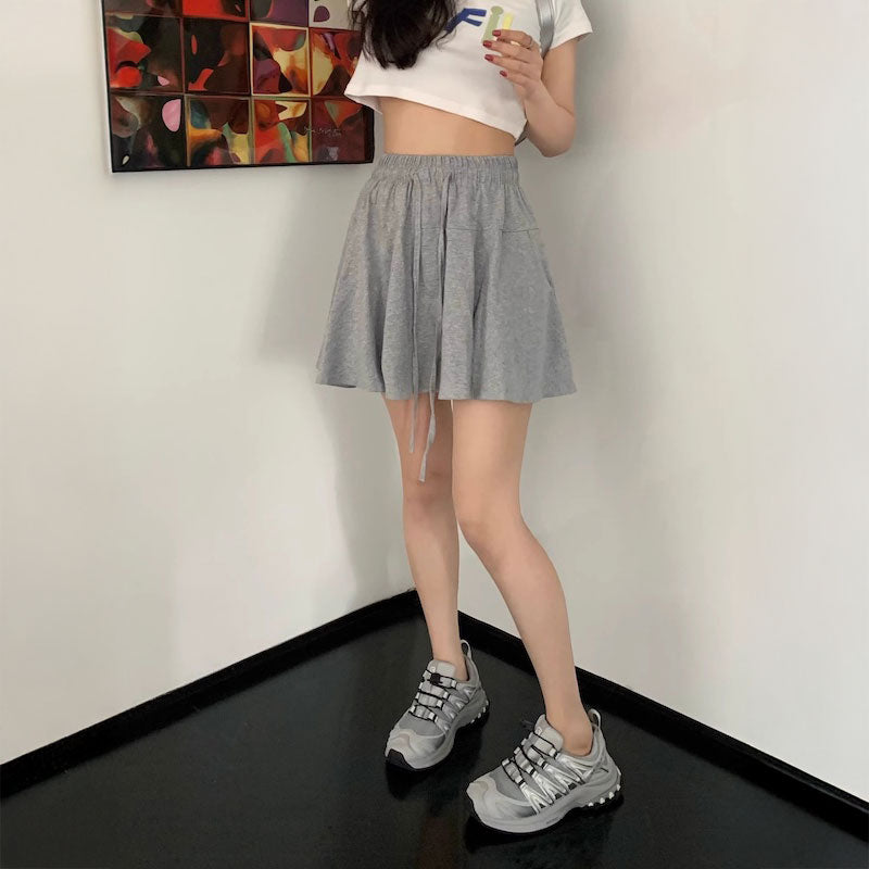 スウェットプリーツミニスカート