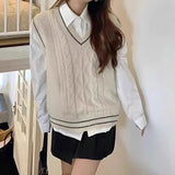 シンプルカラーニットベスト