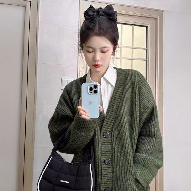 オータムリブカーディガン