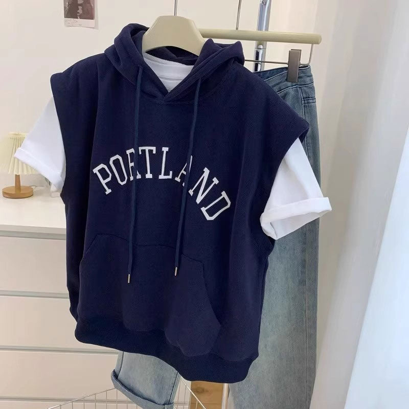 スウェットベストフーディー