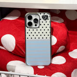 ドットボーダーバイカラーiPhoneケース