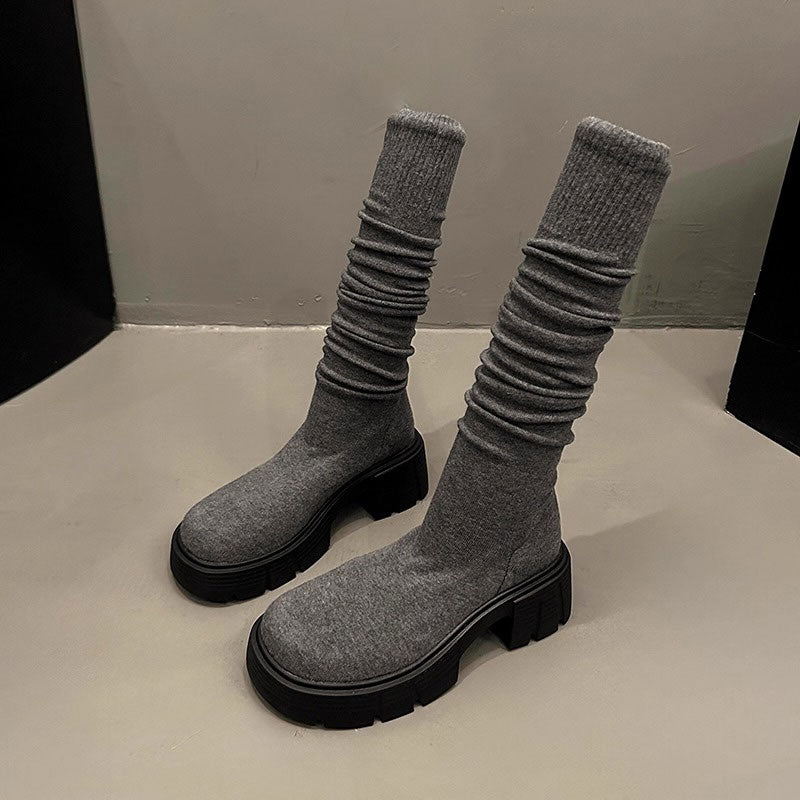 2wayソフトニットソックスブーツ