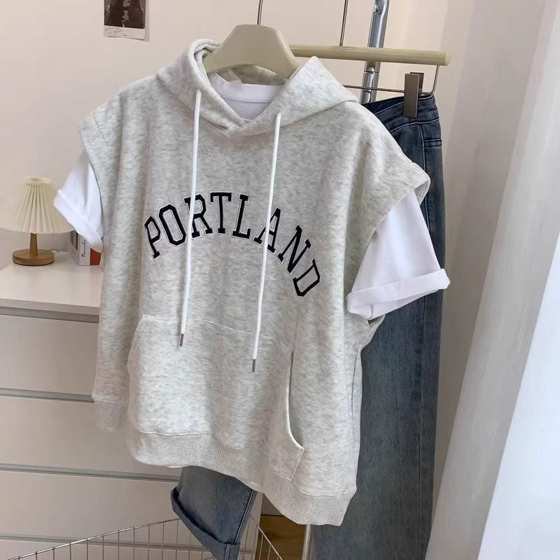 スウェットベストフーディー