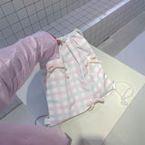 パステルギンガムナップザック