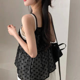 フラワーシースルーチュニックキャミソール