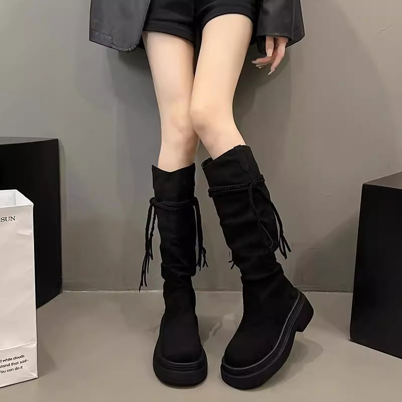 ボアレースアップムートンロングブーツ