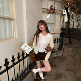 ラウンドカラーソフトブラウス