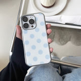 アイスブルーパターンiPhoneケース