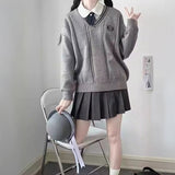 ストライプリブアクセントセーター