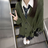 オータムリブカーディガン